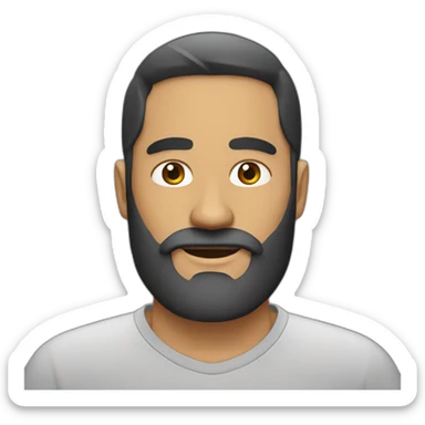 Pelado con barba roja sticker