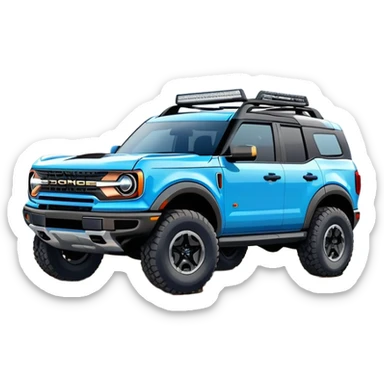 Ford bronco sport area sky blue sticker