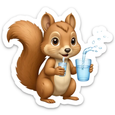 Ronaldo gibi Suu çeken sincap sticker