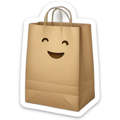 paper bag with handles sticker