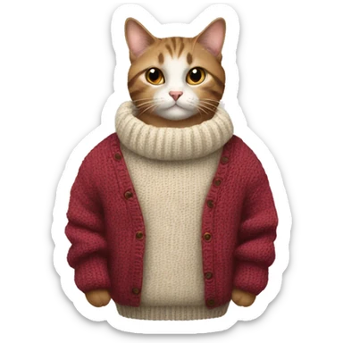 Cat wearing sweater  sticker