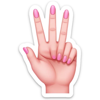 Pink hand middle finger sticker