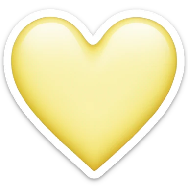 Pale Yellow heart sticker