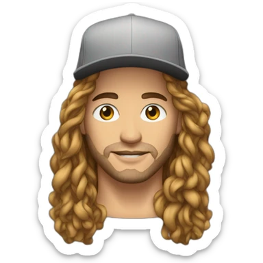 nekfeu- brun long hair- casquette sticker