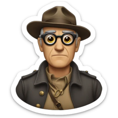 John Ford con parche en el ojo sticker