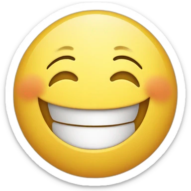 big smile over sticker