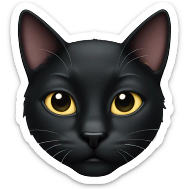 Black cat sticker