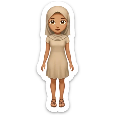 Muslim mom wearing mini dress  sticker