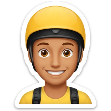 extreme sports lover face sticker