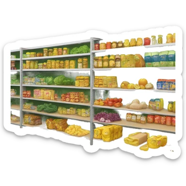 grocery store shelves with nothing on them sticker