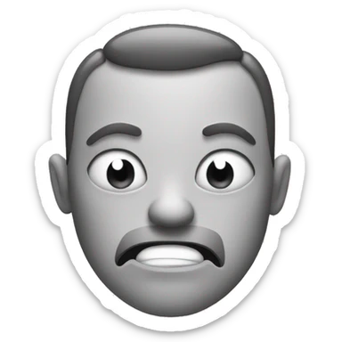 disturbed face with black and white colors sticker