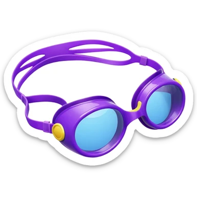 swim goggles purple small sticker