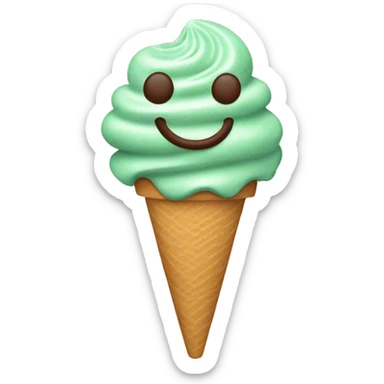 Mint chocolate chip ice cream  sticker