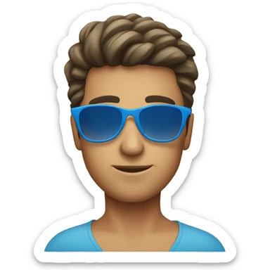 Blue sunglasses  sticker