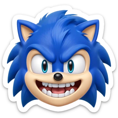 sonic with human teet sticker