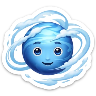 blue planet Neptune sticker