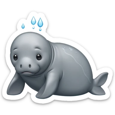 manatee sad sticker