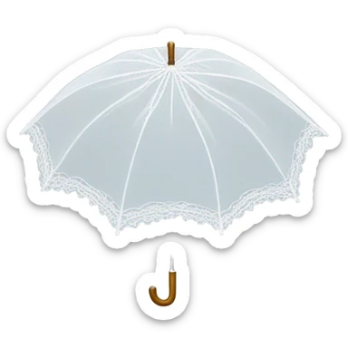 white lace umbrella sticker