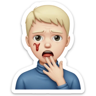 person choking themself  sticker