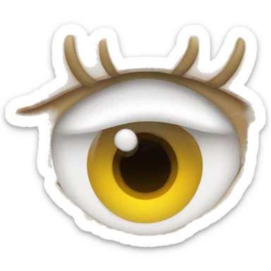 Cara ojos de lineas y boca linea mas mano abierta delante sticker