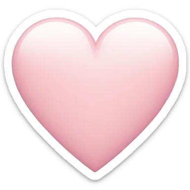 light pink heart sticker