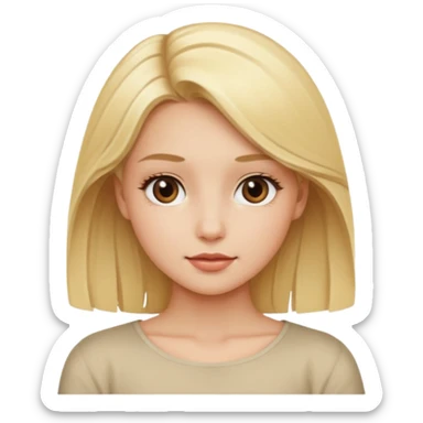 blonde girl in a graceful pose posing for the camera sticker