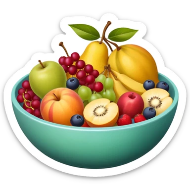 A bolw fully of all types os fruits, like a macedonia sticker