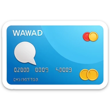 3D corporate card where #FF3D00 is the main visual element, with simple ‘WAD’ text and no other markings (no digits, no logos, no chip). Minimal, modern, high-end. sticker