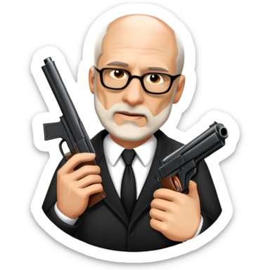 Spy with a gun sticker