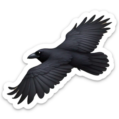 Bushcraft Raven flying sticker