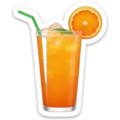 orange decoration cocktail sticker