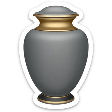 grey funeral urn
 sticker
