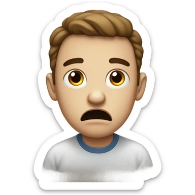 Scared and confused  sticker