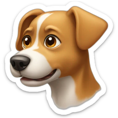 a little dog with snot running from its nose sticker