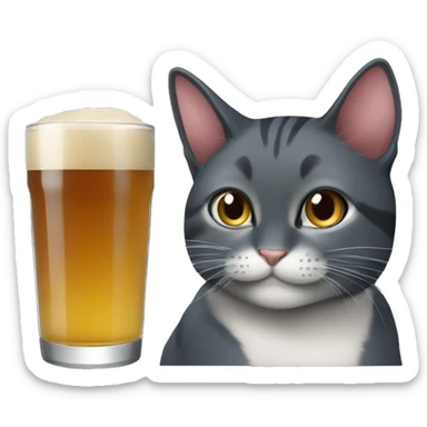 cat drinking uruguaian mate sticker