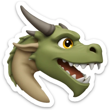 Khaki viking's Dragon sticker