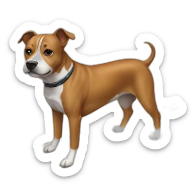 american stafforshire on a surfboard sticker