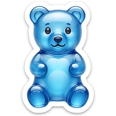 Blue gummy bear sticker
