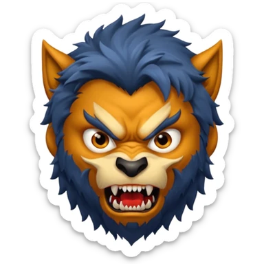 When boy becomes werewolf. sticker