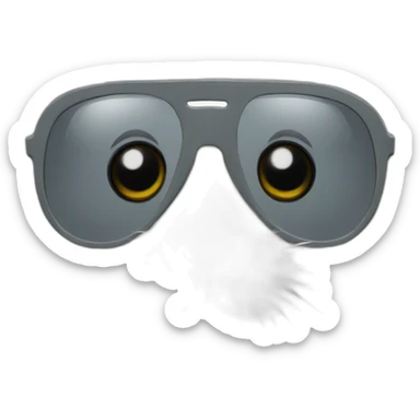 hamster-gray-sunglasses sticker