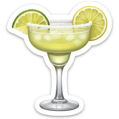 a classic margarita cocktail only one lemon  sticker