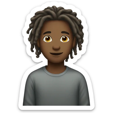 boy with locs sticker