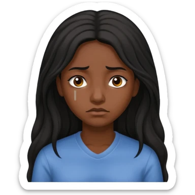 sad black prisoner long haired woman mug shot with bg sticker