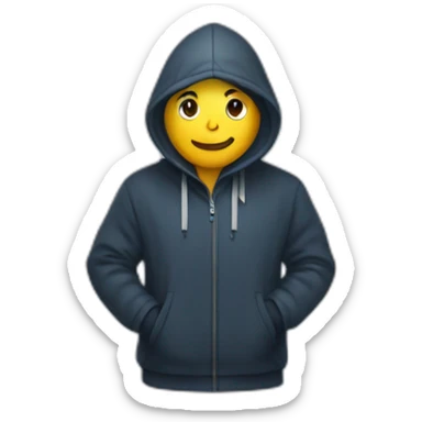 Une personne avec un cagoule sticker
