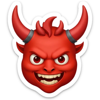 Emoji de diablo con sicario sticker