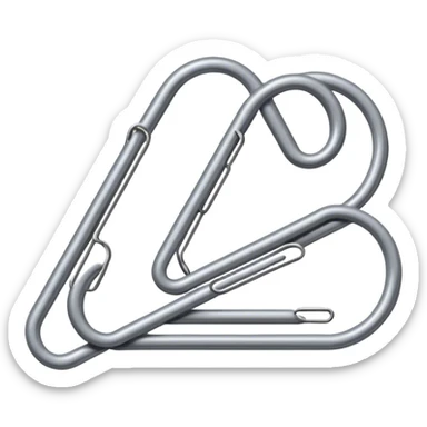 a grey metal paperclip  sticker