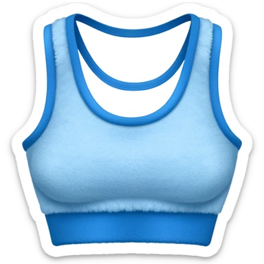 super realistic isolated blue cashmere crop top sticker