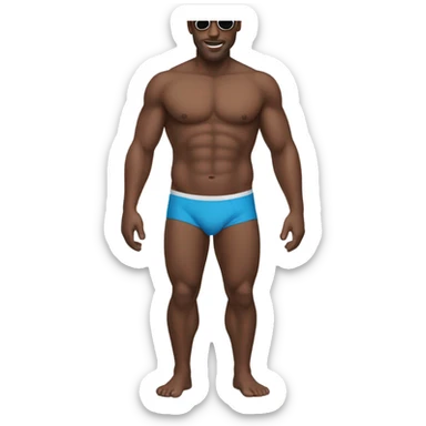 man in speedo sticker