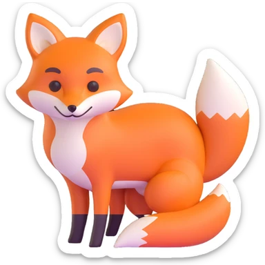 crazy fox sticker