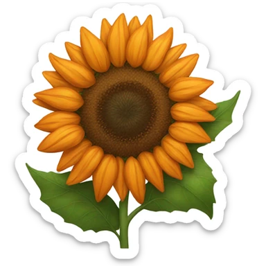 Orange sunflower  sticker